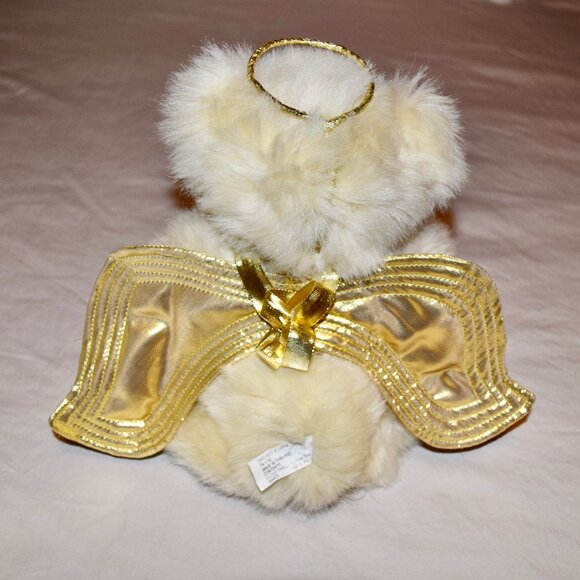 Vintage Annette Funicello Cream Angel Bear 16”Flowers Angel & Ear Pin - Picture 5 of 8